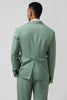 Load image into Gallery viewer, Grey Green Peak Lapel Single Breasted 2 Piece Prom Suits