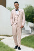 Load image into Gallery viewer, Ivory Peak Lapel One Button 3 Piece Prom Suits