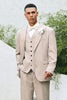 Load image into Gallery viewer, Ivory Peak Lapel Pinstripe Single Breasted 3 Piece Prom Suits