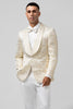 Load image into Gallery viewer, Shawl Lapel Champagne One Button Jacquard Prom Blazer