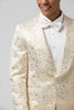 Load image into Gallery viewer, Shawl Lapel Champagne One Button Jacquard Prom Blazer