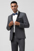 Load image into Gallery viewer, Shawl Lapel Grey One Button 2 Piece Prom Suits