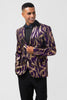 Load image into Gallery viewer, Purple Peak Lapel Jacquard Single Breasted Prom Blazer