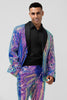 Load image into Gallery viewer, Sparkly Purple Shawl Lapel One Button 2 Piece Prom Suits