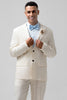 Load image into Gallery viewer, Ivory Notched Lapel Single Breasted 2 Piece Prom Suits