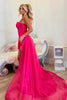 Load image into Gallery viewer, Hot Pink Strapless Short Homecoming Dress with Draped Sash