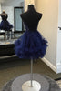 Load image into Gallery viewer, Sparkly A-Line Navy Sweetheart Short Homecoming Dress with Ruffles