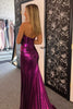 Load image into Gallery viewer, Black Corset Strapless Mermaid Long Prom Dress with Slit