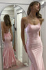 Load image into Gallery viewer, Pink Mermaid Long Satin Prom Dress with Lace Up