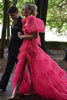 Load image into Gallery viewer, Sparkly Black 2 Pieces Puff Sleeves Long Prom Dress