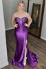 Load image into Gallery viewer, Glitter Dark Green Corset Satin Long Prom Dress with Slit