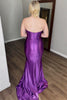 Load image into Gallery viewer, Glitter Dark Green Corset Satin Long Prom Dress with Slit