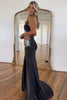 Load image into Gallery viewer, Sparkly Black Cutout Beaded Long Prom Dress with Slit