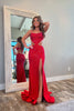 Load image into Gallery viewer, Red Mermaid Spaghetti Straps Cutout Prom Dress With Beading