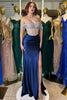 Load image into Gallery viewer, Sparkly Navy Beaded Long Prom Dress with Fringes