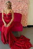 Load image into Gallery viewer, Burgundy Corset Spaghetti Straps Long Prom Dress