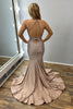 Load image into Gallery viewer, Sparkly Gold Mermaid Spaghetti Straps Long Beaded Prom Dress