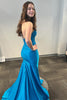 Load image into Gallery viewer, Sparkly Blue Beaded Corset Strapless Long Satin Prom Dress