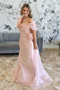 Load image into Gallery viewer, Pink Mermaid Asymmetrical Neck Long Prom Dress with Flowers