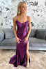 Load image into Gallery viewer, Sparkly Grape Corset Sequin Backless Long Prom Dress with Slit