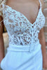 Load image into Gallery viewer, Black Corset Spaghetti Straps V-Neck Long Prom Jumpsuit with Lace