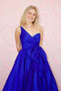 Load image into Gallery viewer, Royal Blue A-Line One Shoulder Long Satin Prom Dress with Slit