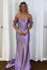 Load image into Gallery viewer, Lila Off the Shoulder Flowers Mermaid Long Corset Prom Dress