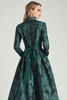 Load image into Gallery viewer, Floral Dark Green A Line Mother of the Bride Dress with 3/4 Sleeves