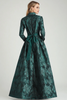 Load image into Gallery viewer, Floral Dark Green A Line Mother of the Bride Dress with 3/4 Sleeves