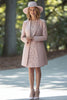 Load image into Gallery viewer, Floral Blush Scoop Short Mother of the Bride Dress with Coat