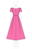 Load image into Gallery viewer, Twilight A Line Puff Sleeves Satin Mother of the Bride Dress