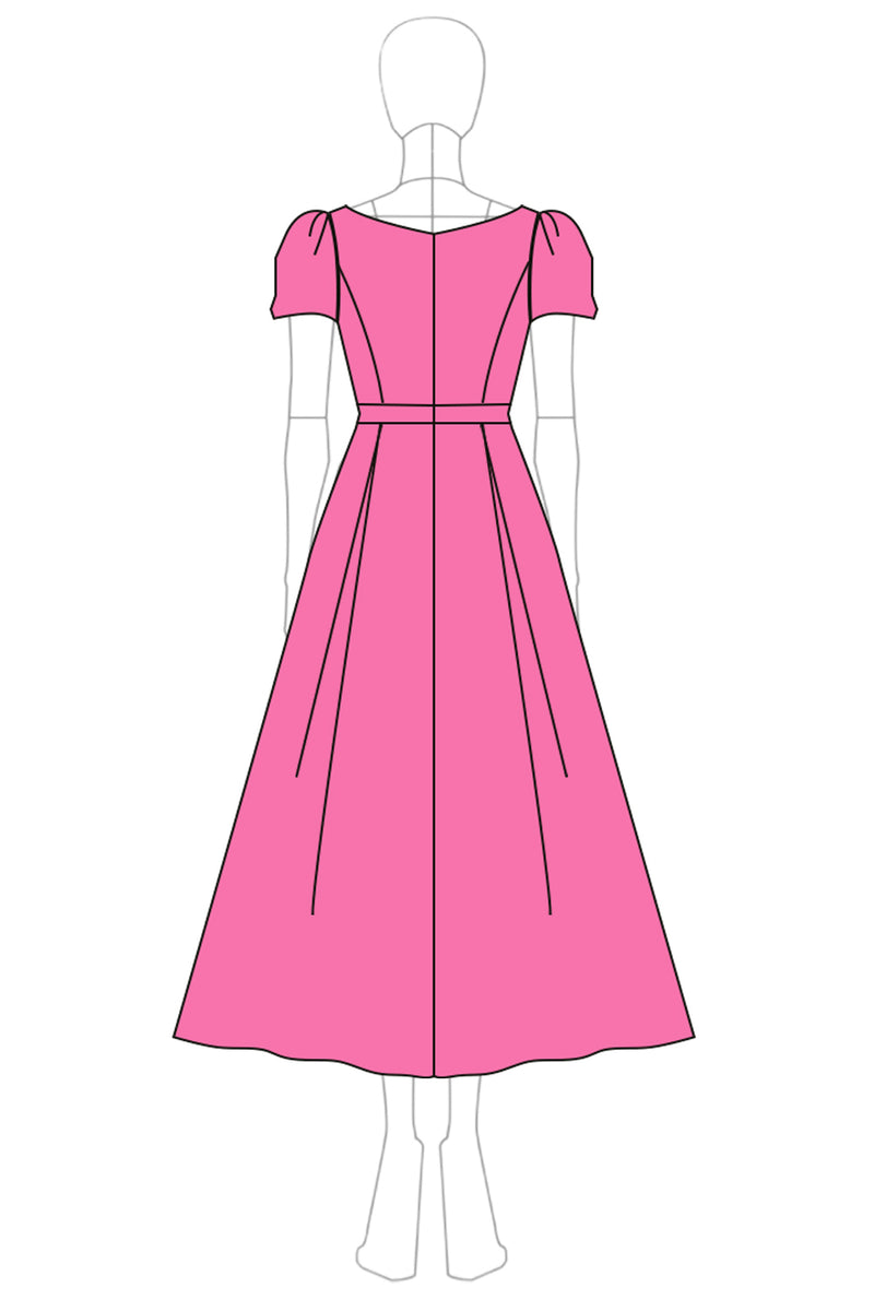 Load image into Gallery viewer, Twilight A Line Puff Sleeves Satin Mother of the Bride Dress