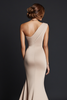 Load image into Gallery viewer, Elegant Khaki One Shouder Mermaid Ruched Long Satin Formal Dress