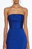 Load image into Gallery viewer, Royal Blue Strapless Mermaid Tiered Long Formal Dress with Slit