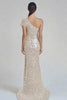 Load image into Gallery viewer, Champagne One Shoulder Sparkly Sequins Long Formal Dress