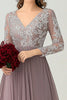 Load image into Gallery viewer, Chiffon Dusk V-Neck A Line Mother of the Bride Dress