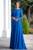 Load image into Gallery viewer, A Line Satin Royal Blue Sparkly Mother of the Bride Dress