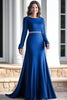 Load image into Gallery viewer, Elegant Royal Blue Satin A Line Mother of the Bride Dress