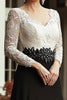 Load image into Gallery viewer, Elegant Champagne Black V-Neck Mother of the Bride Dress