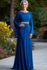 Load image into Gallery viewer, Royal Blue A Line Mother of the Bride Dress with Beading