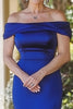 Load image into Gallery viewer, Royal Blue Off the Shoulder Mermaid Maxi Mother of the Bride Dress