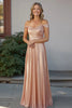 Load image into Gallery viewer, Sparkly Champagne Off the Shoulder Mother of the Bride Dress