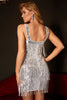 Load image into Gallery viewer, Sparkly Golden A-Line Sequined Short Homecoming Dress with Fringes