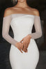 Load image into Gallery viewer, Glitter Ivory Off the Shoulder Mermaid Beaded Wedding Dress