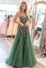 Load image into Gallery viewer, Agave Sparkly Sheath Strapless Prom Dress with Lace Appliques