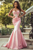 Load image into Gallery viewer, Blush Strapless Sweetheart Beaded Mermaid Prom Dress