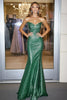 Load image into Gallery viewer, Sparkly Green Mermaid Sweetheart Prom Dress