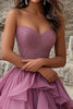 Load image into Gallery viewer, Vintage Mauve Sweetheart Ball Gown Ruffled Prom Dress