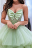 Load image into Gallery viewer, Ball Gown Tulle Dusty Sage Strapless Floor Length Prom Dress