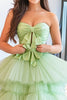 Load image into Gallery viewer, Dusty Sage Ball Gown Tiered Sweetheart Long Prom Dress